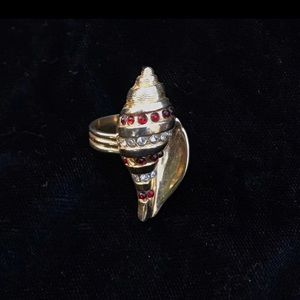Vintage Seashell Cocktail Ring